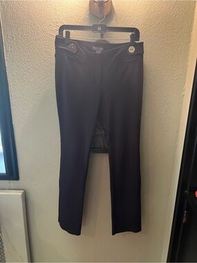 Ann Taylor Black Lindsay Women’s Dress Pants with Button Waist Detail
